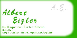 albert eizler business card